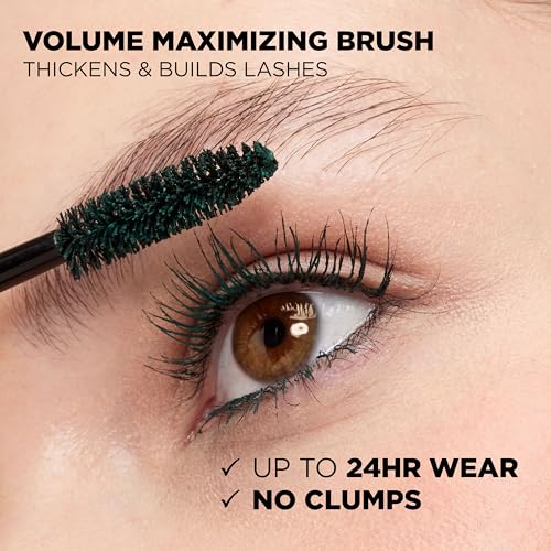 Image of L'Oreal Paris Original Voluminous Mascara, Building Mascara Volume and Length Formula, Washable, Deep Green, 0.26 Fl Oz., 1 Count