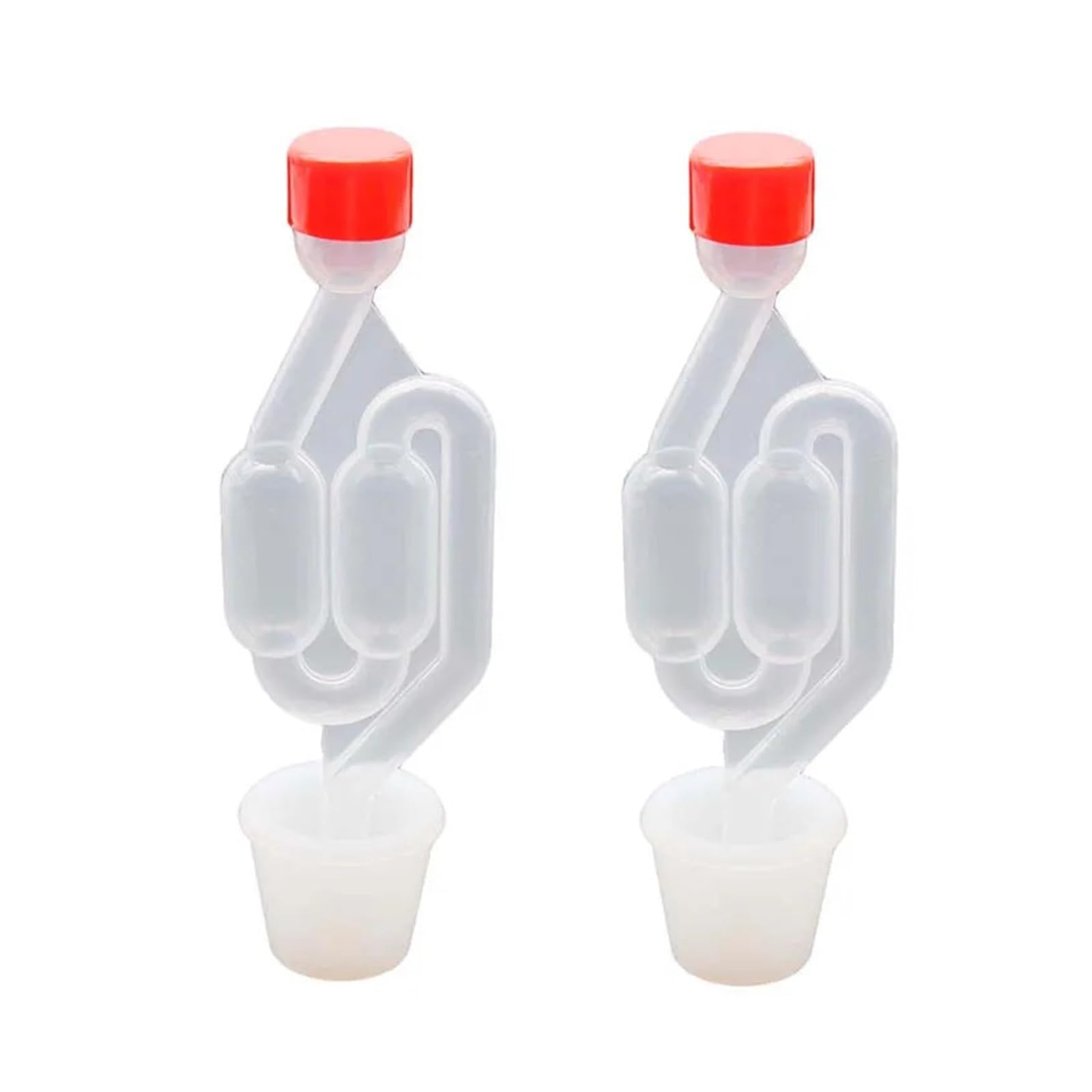 Attrezzatura per la produzione di birra Tipo Camera d'aria a doppia bolla e tappo damigiana in silicone for la produzione di vino e birra (confezione da 2) Attrezzatura per la produzione di birra
