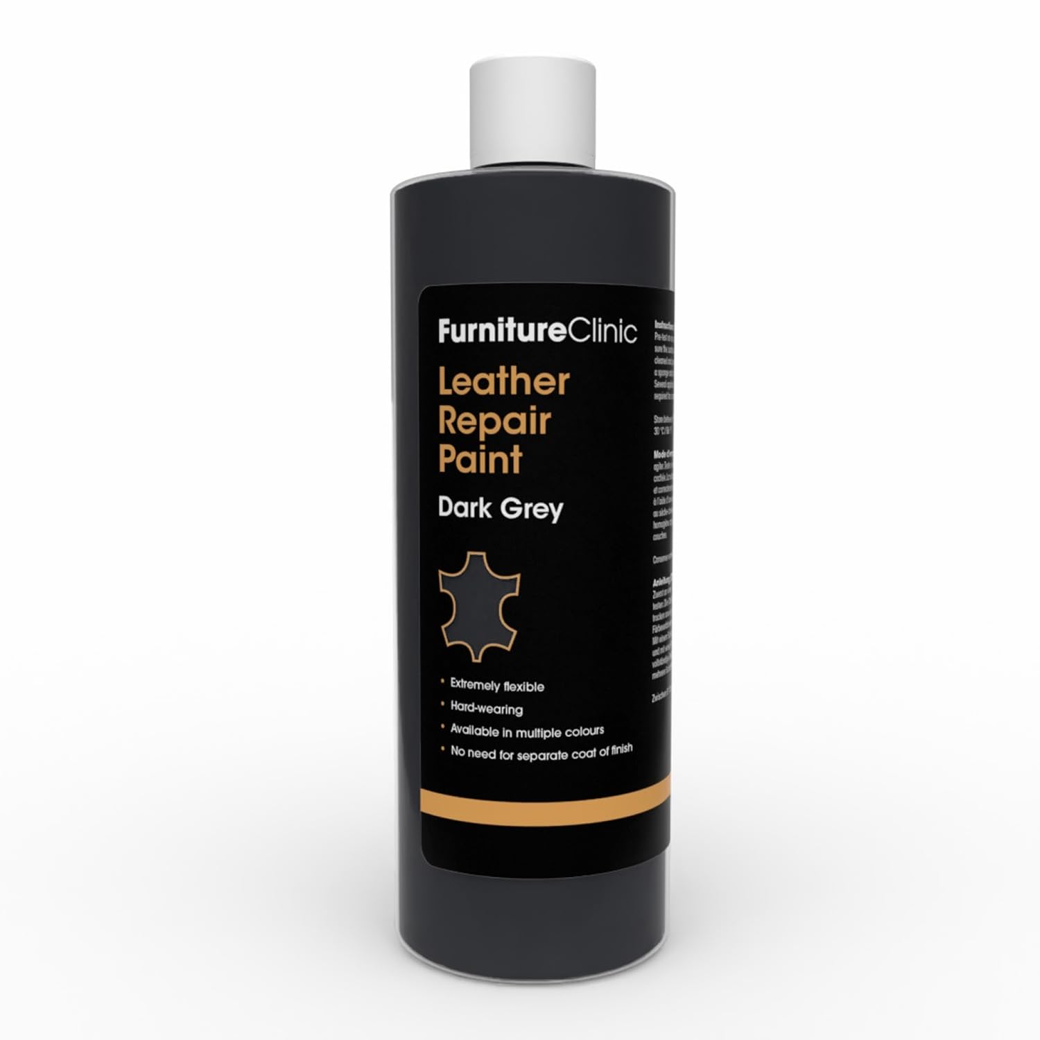Furniture Clinic Leather Repair Paint, Color and Finish, Dark Grey