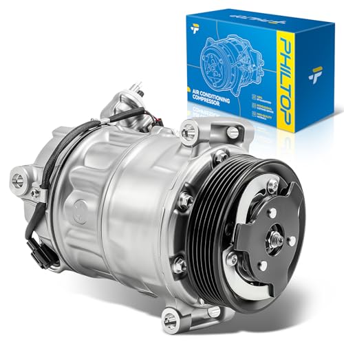 Image of PHILTOP Air Conditioner AC Compressor for Range Rover 2010-2013,Jaguar XF 2010-2013,XJ 2010-2012,2013-2017 5.0L,XK XKR LR4 Range Rover Sport 2010-2013,XFR 2010-2012,XJR 2014-2017,XKR-S 2012-2013