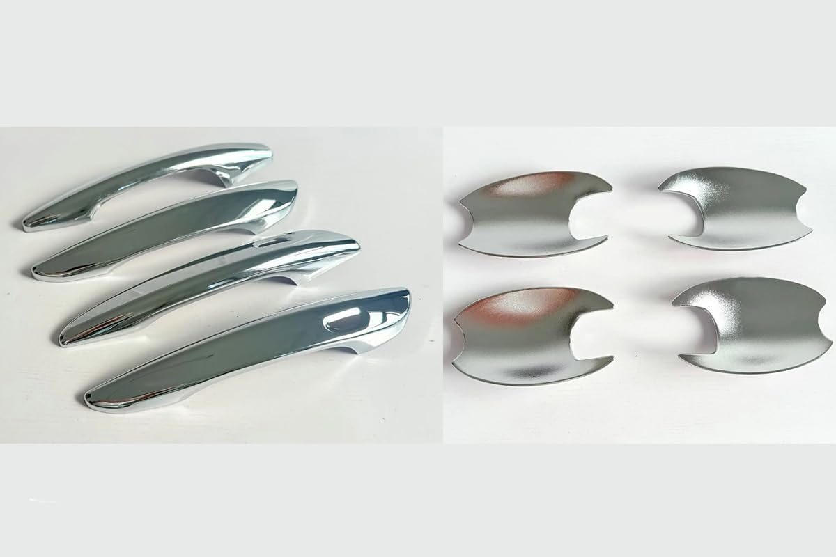 ABS Chrome Car 4 Door Side Door Handle Molding Cover and Cup Bowl Combo Trim Emblems Compatible for Mazda CX-70 2025-2026