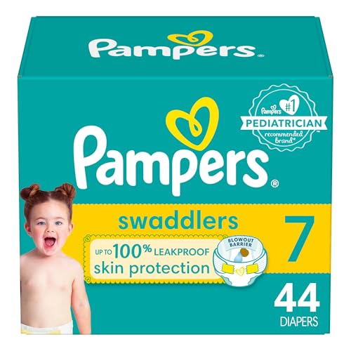 Image of Pampers Baby Diapers - Swaddlers - Size 7, 44 Count, Ultra Absorbent Disposable Infant Diaper