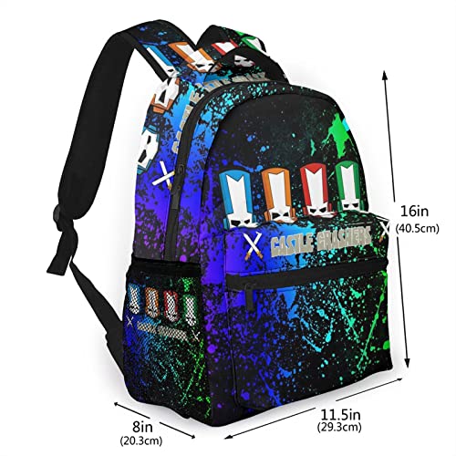 Casual Backpack Castle Knights_Crashers Unisex High Capacity Students Schoolbag Travel Fashion Shoulders Bag2