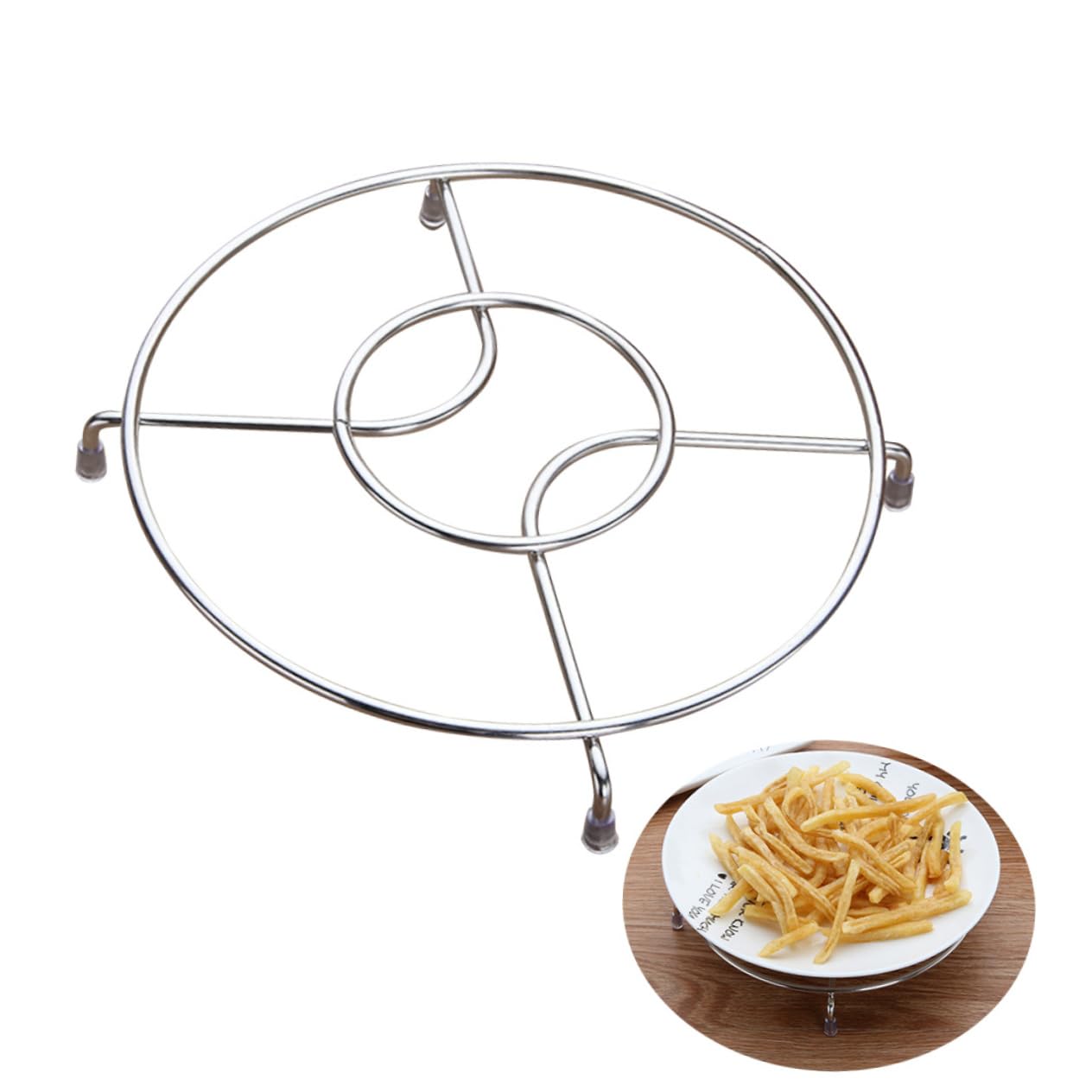 PRETYZOOM Oven Safe Steamer Basket Stand Steaming Rack Steaming Rack Stainless Steel Stand