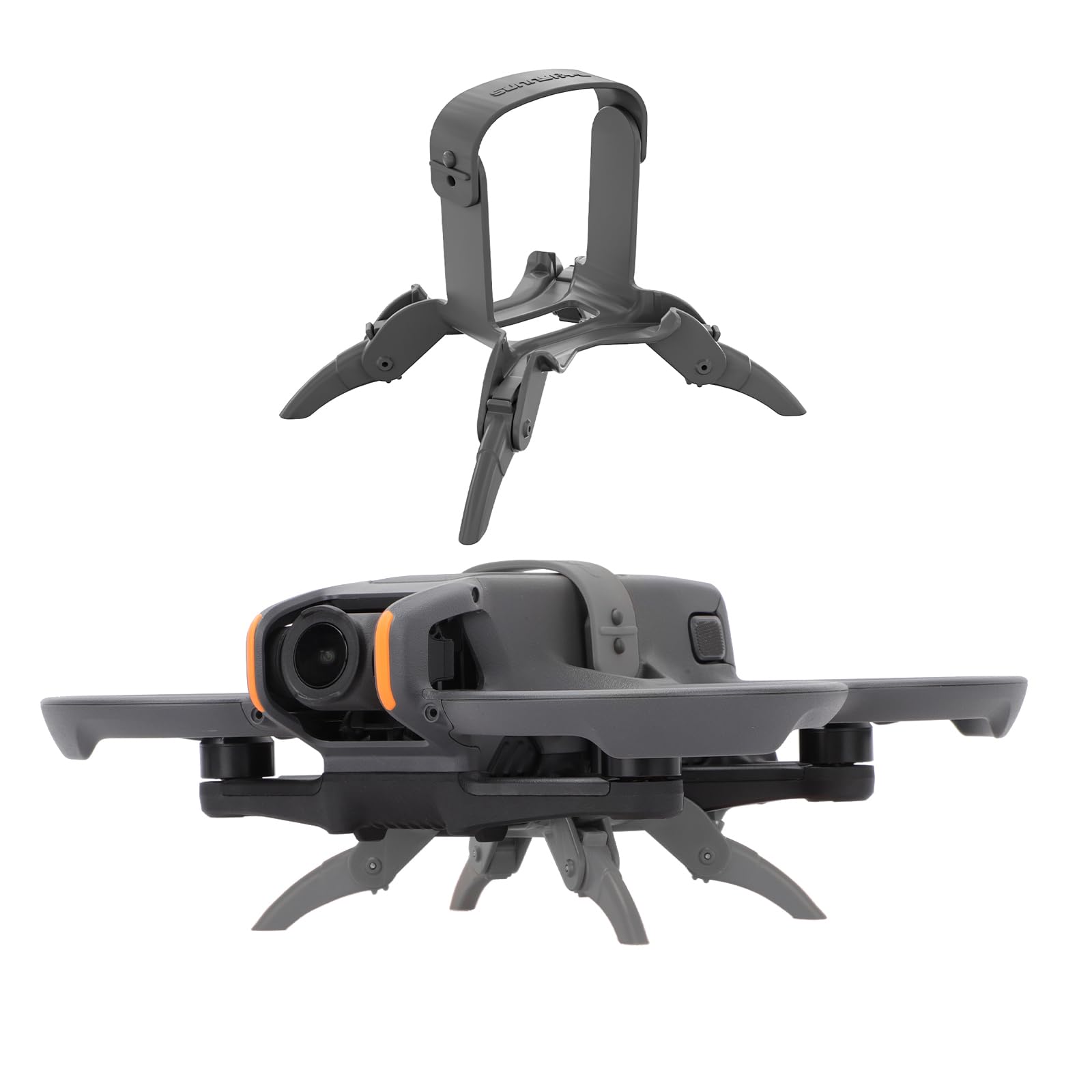 XBERSTAR Folding Landing Gear For DJI Avata 2 Drone - Black Protective Heightening Bracket Accessory With Screws
