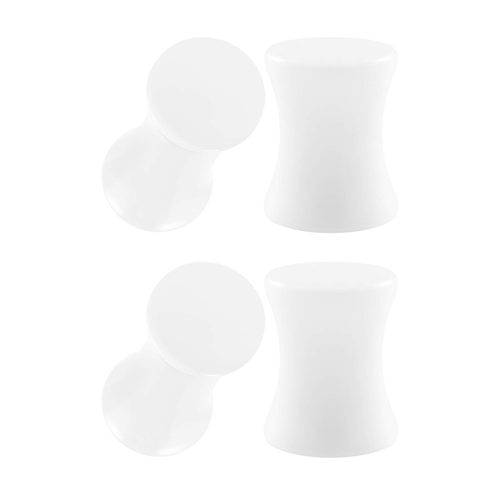 BIG GAUGES 2 Pairs Solid Acrylic Double Flared Saddle Piercing Jewelry Ear Stretcher Flesh Earring Lobe Plugs