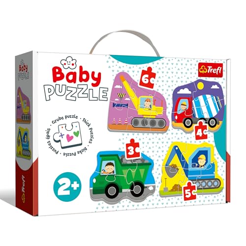 Trefl, Puzzle, Fahrzeuge auf Einer Baustelle, von 3 bis 6 Teilen, 4 Sets, Baby...