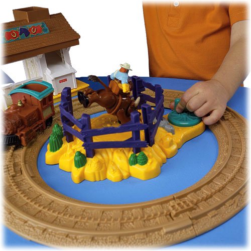 Mattel – l3136 – Fahrzeug – GeoTrax – Mini Schaltungen GeoTrax – Circuit Bahnhof Ranch
