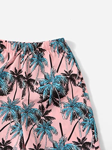 Image of Floerns Boy's 2 Piece Outfit Summer Tropical Short Sleeve Tee Shirt and Shorts Set