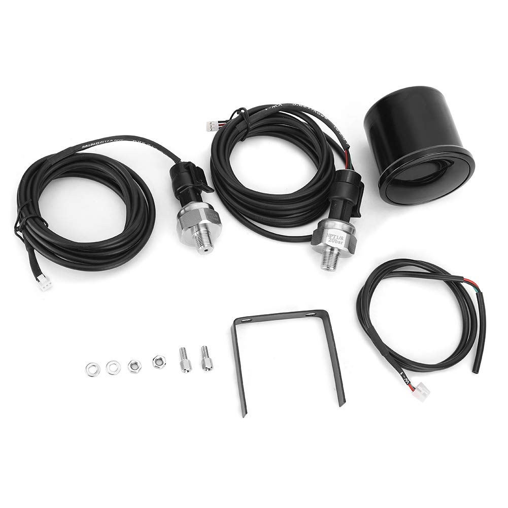 Barometro digitale, misuratore di pressione dell'aria per auto PSI 2 pollici LED blu Display digitale Kit sensore manometro