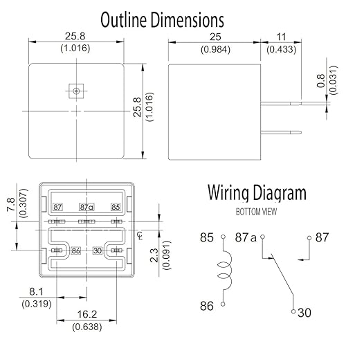 Miniatura 6 de 898H-1CH-C-R1 U03 12VDC 50A Mini 280 Relé automotriz con flujo SPDT apretado 5 pines