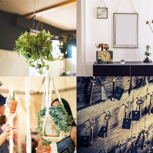 HELPMATE – Schraubhaken gebogen 40x3,0x15x 9 mm – galvanisch verzinkter Stahl – 50 Stück – Haken für die Wand- oder Deckenmontage