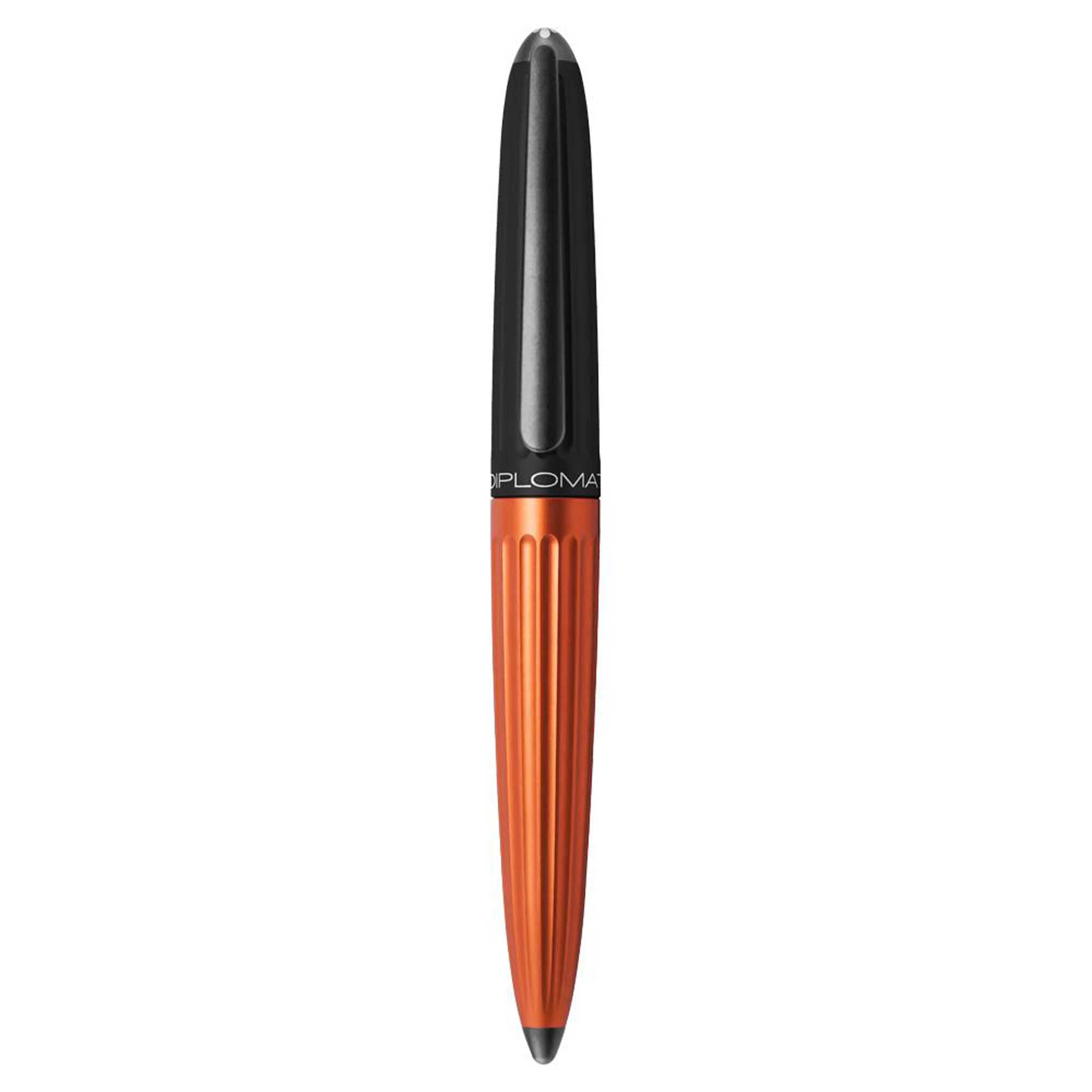 DIPLOMAT Penna stilografica Aero arancione nero – F/con confezione regalo/penna stilografica, 1 pezzo (confezione da 1)