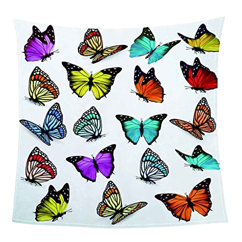 Couverture Impression 3D Papillon en Flanelle de Microfibre Haute Densité - 4