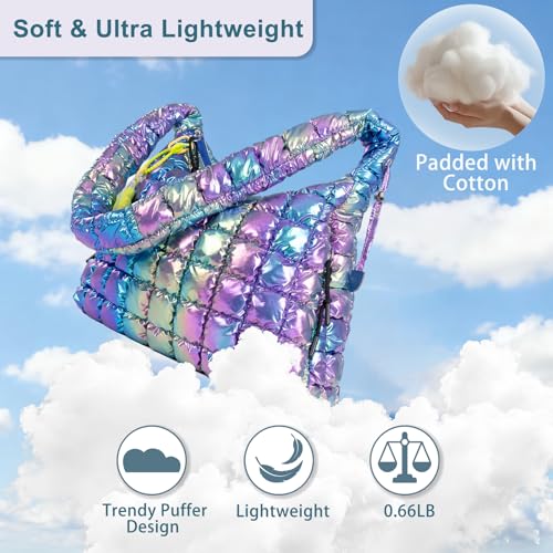 Bolso Tote Acolchado Puffer para Mujer miniatura 3