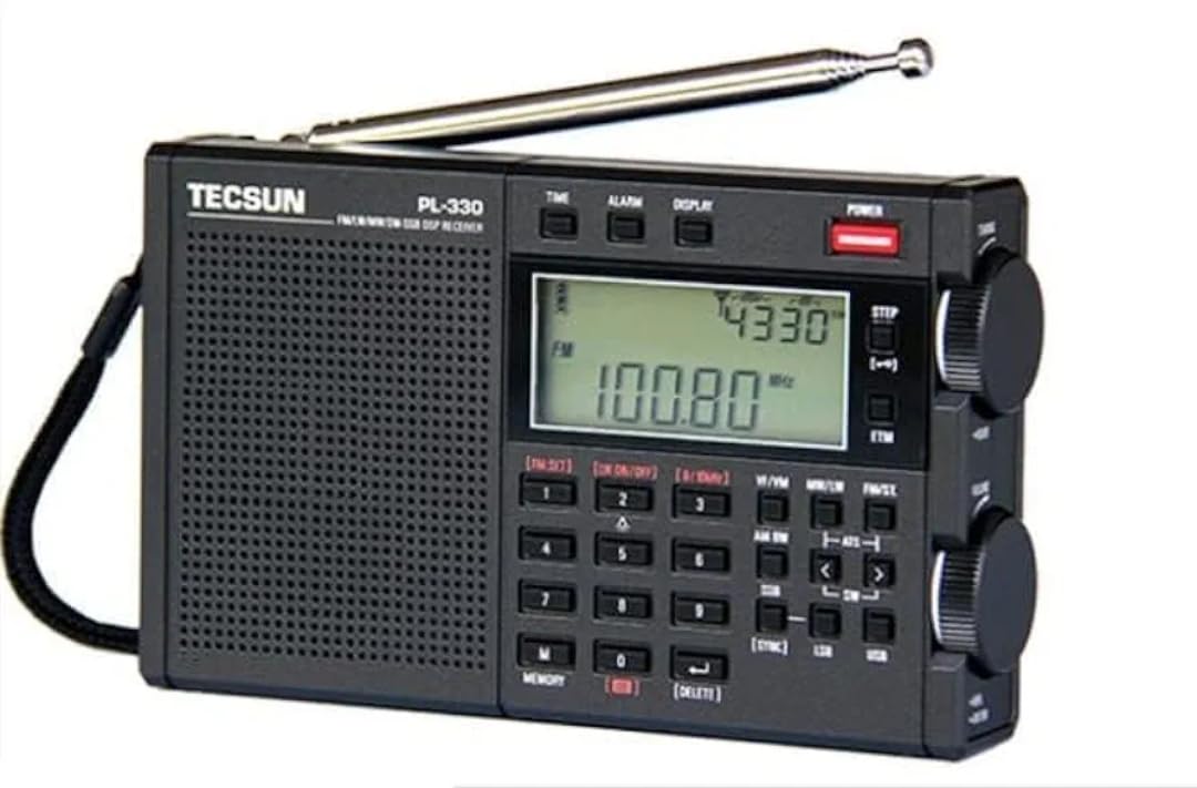 TECSUN PL-330 高感度 BCL 短波ラジオ 小型 軽量 ポータブル SSB復調・混信回避 同期検波 低ノイズ 日本語版説明書付属 アウトドア FM/MW/LW/SW全対応の外付アンテナ端子も搭載 外部アンテナ使用で全国のAMラジオが聞こえるハイエンド受信機 ほぼ PL-990x の縮小版 トレンドコストVer.