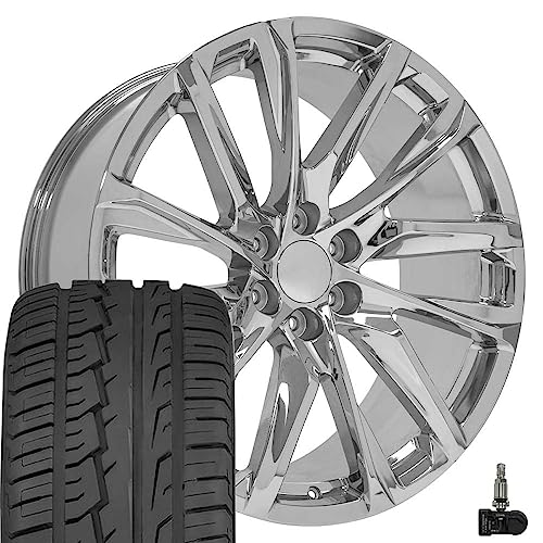 OE Wheels CA90 24 Inch Rims and Tires Fit Escalade Style 6x139.7 24x10 Chrome -...