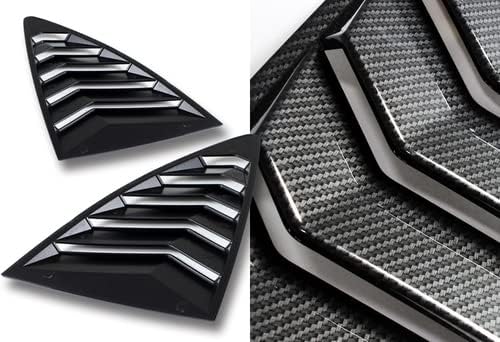 Rear Side Window Louvers Quarter ABS Sunshade Cover Vent Compatible with 2013-2018 Scion FR-S & Compatible with 2013-2020 Subaru BRZ 2 Pieces, 2014 2015 2016 2017 2018 2019 (Carbon Style)