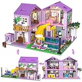 TOY PLAYER Purple Girls Summer Villa Friends Bauset - Kompatibel mit Lego 3 in 1 Friends Konstruktionsspielzeug für Kinder ab 8-12 Jahren und älter - 1081 Teile