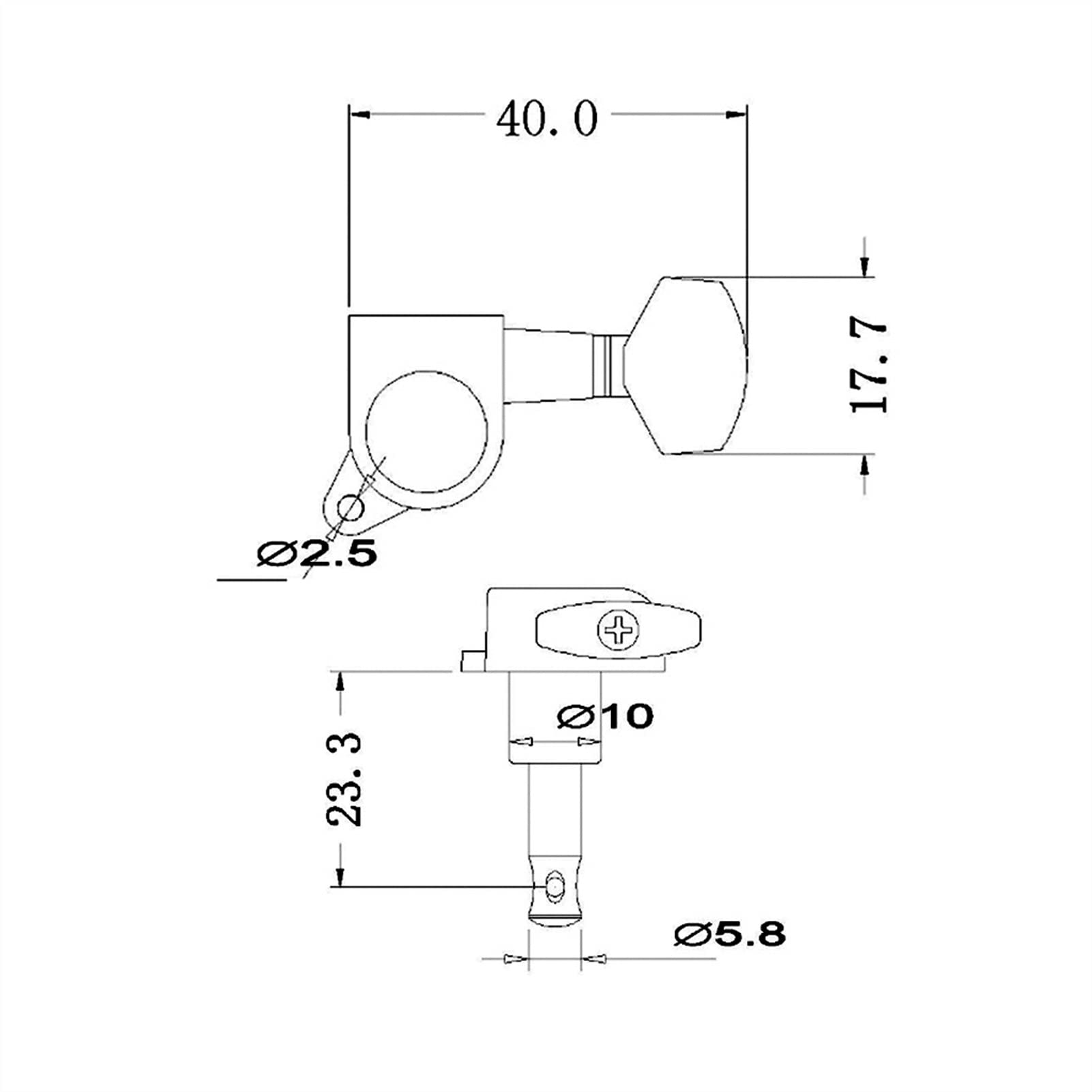Meccanico accordatore 6L Acoustic Guitar Tuning Pegs Mechine Heads Sintonizzatori Per Chitarra Elettrica/Acustica Tuning Pygs Fai Da Te Chitarra A Sinistra