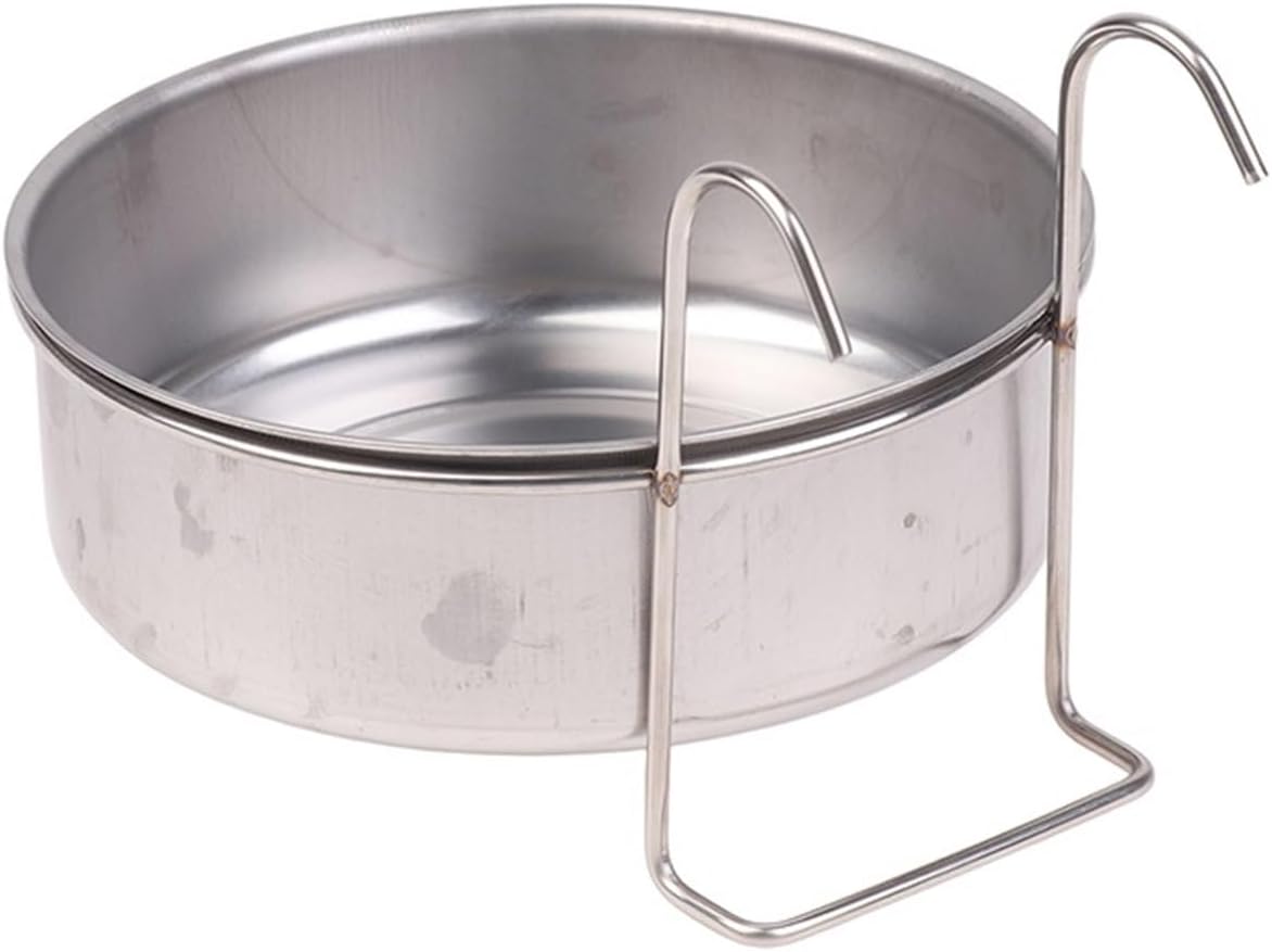 Stainless Steel Hanging Pet Bowl for Dogs, Cats, and Small Animals - 10/12/14/16/18cm Food and Water Feeder Cup(18CM)