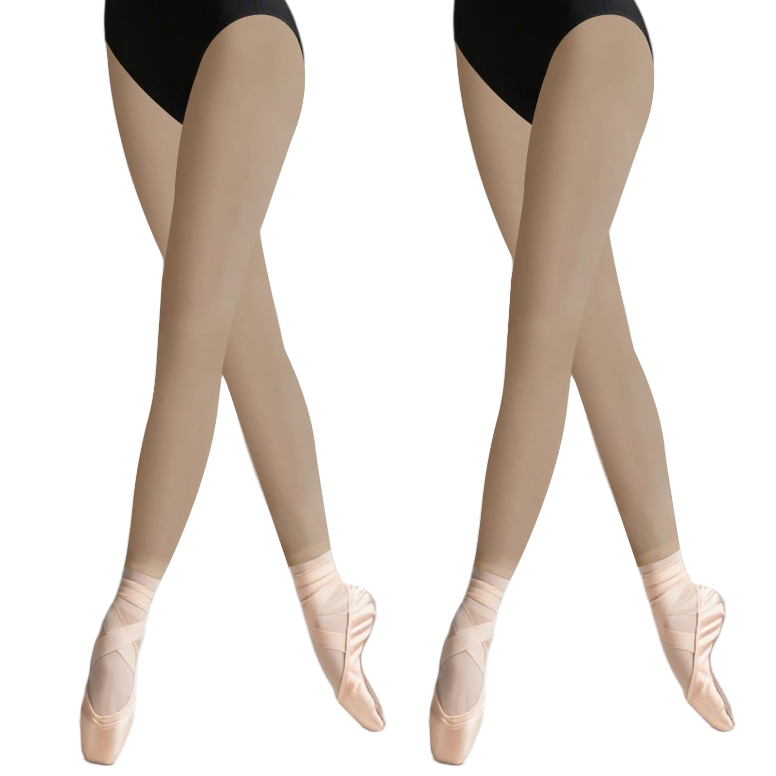 Ballettstrumpfhose Mädchen Feinstrumpfhose für Tanz Tanzstrumpfhose Strumpfhose für Kinder Perfekt für Gymnastik Sport und Ballett (DE/NL/SE/PL, Numerisch, 40, Regular, Regular, 2, Hautfarbe)