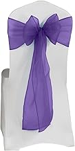 Elegant Event Essentials – Set of 10 - Organza Chair Tie Sashes - Wider Fuller Cover for Wedding Decorations, Birthday, Banquets & Party Events - Chair Cover Sheer Bows, Ribbon - Light Purple