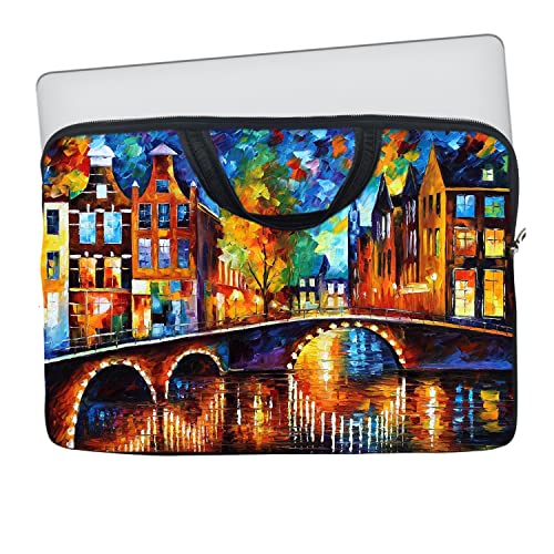 Image of TheSkinMantra Chain Laptop Sleeve Bag Compatible with Laptop /Macbooks /Chrombook /Notebook /Zbook (15.6 Inch (Handle), Venice It is)