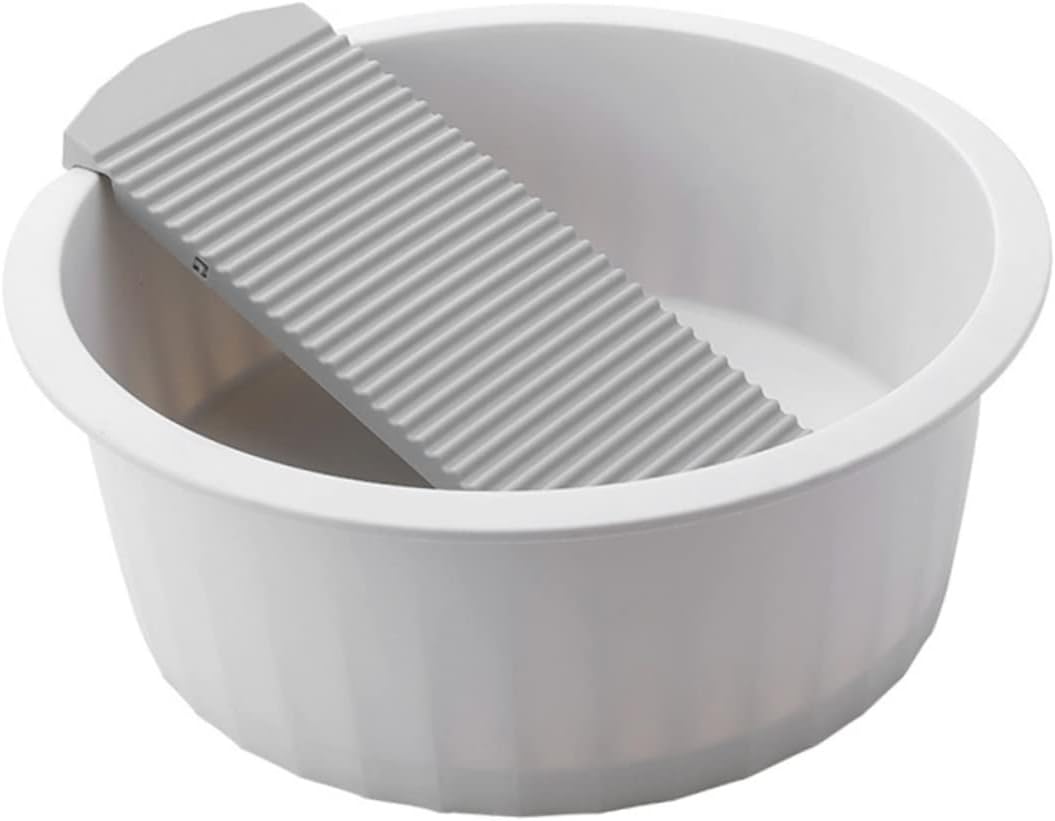 Laundry Baskets - Grey Bathroom Wash Basin Washboard for Newborn Clothes Plastic Laundry Basket