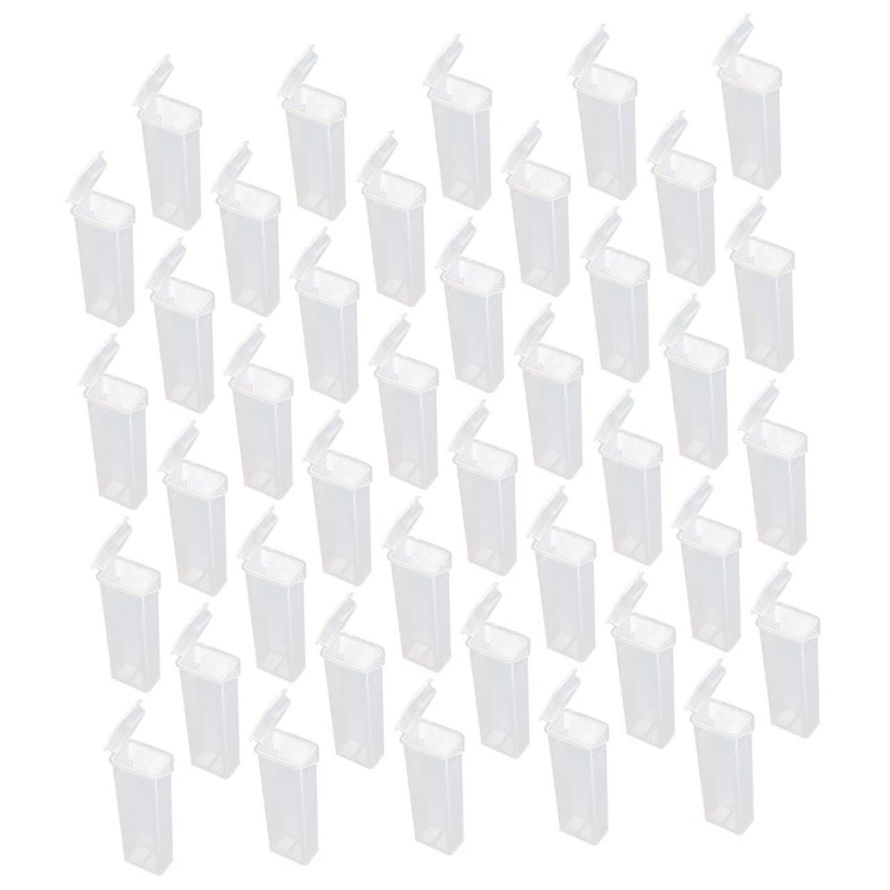 50pcs Slide Box Slide Holder Lab Slides Glassine Microscope Slide Tray Microscope Stage Slide Pathological Slide Storage Slide Case White Pp. NAMOARLY