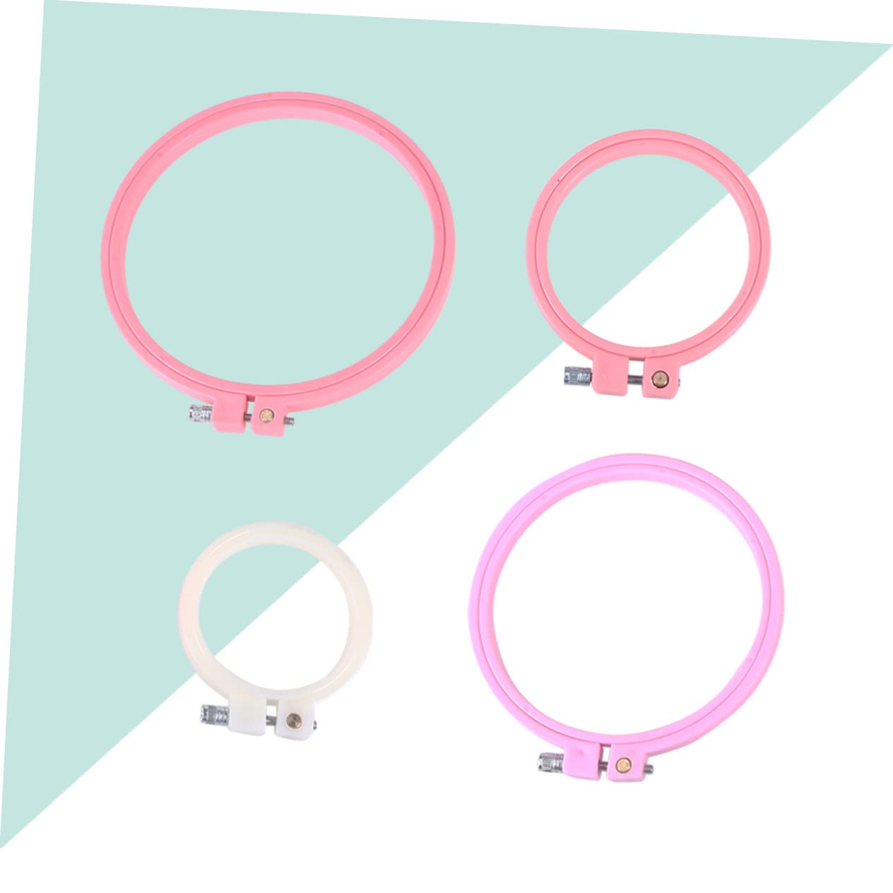 ARTIBETTER 4Pc Adjustable Cross Stitch Hoops Set for DIY Embroidery Projects and Crafting Versatile Embroidery Accessories Tool