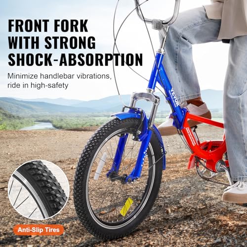 Image of VEVOR Folding Adult Tricycle,Adult Folding Trikes, 3 Wheel Cruiser Bike with Large Basket & Adjustable Seat, Shopping Picnic Foldable Tricycles for Women, Men, Seniors