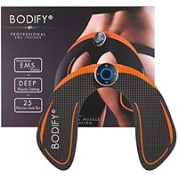 Bodify® EMS Trainingsgerät zur gezielten Stimulation der Po Muskulatur! - Muskelaufbau - EMS Hüfttrainer - Elektro Stimulationsgerät Po Muskeln - Fitness Training für Frauen DAS ORIGINAL