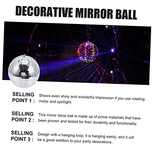 Bola espejada decorativa Toddmomy, esfera reflectante plateada para fiestas, discotecas y eventos temáticos miniatura 3