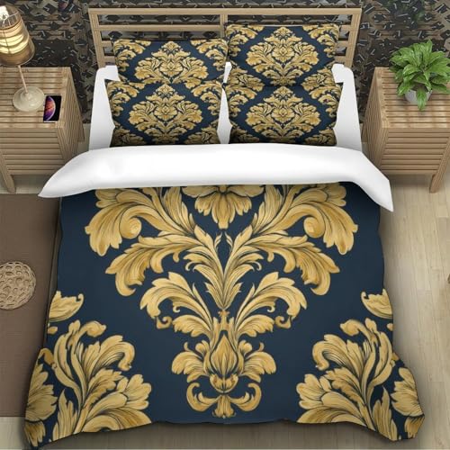 Housse de couette microfibre 3D parure de lit fleurs hypoallergique - 5