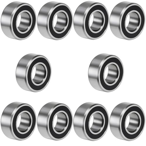 10 PCS MR105-2RS Deep Groove Ball Bearings - 5x10x4mm Double Sealed, Chrome Steel, Z2 Grade for RC...