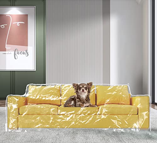 Wokire Clear Thicker Couch Cover Water Proof Sofa/Heavy Duty Couch Cover-Protection Against Cat Dog Clawing thumb #4