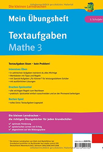 Mein Übungsheft Textaufgaben Mathe 3