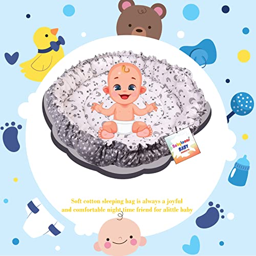 Babytoons-Baby-Bedding-for-New-Born-Mattress-with-Mosquito-Net-Sleeping-Bag-Baby-Nest-Bed-0-6-Months-Grey