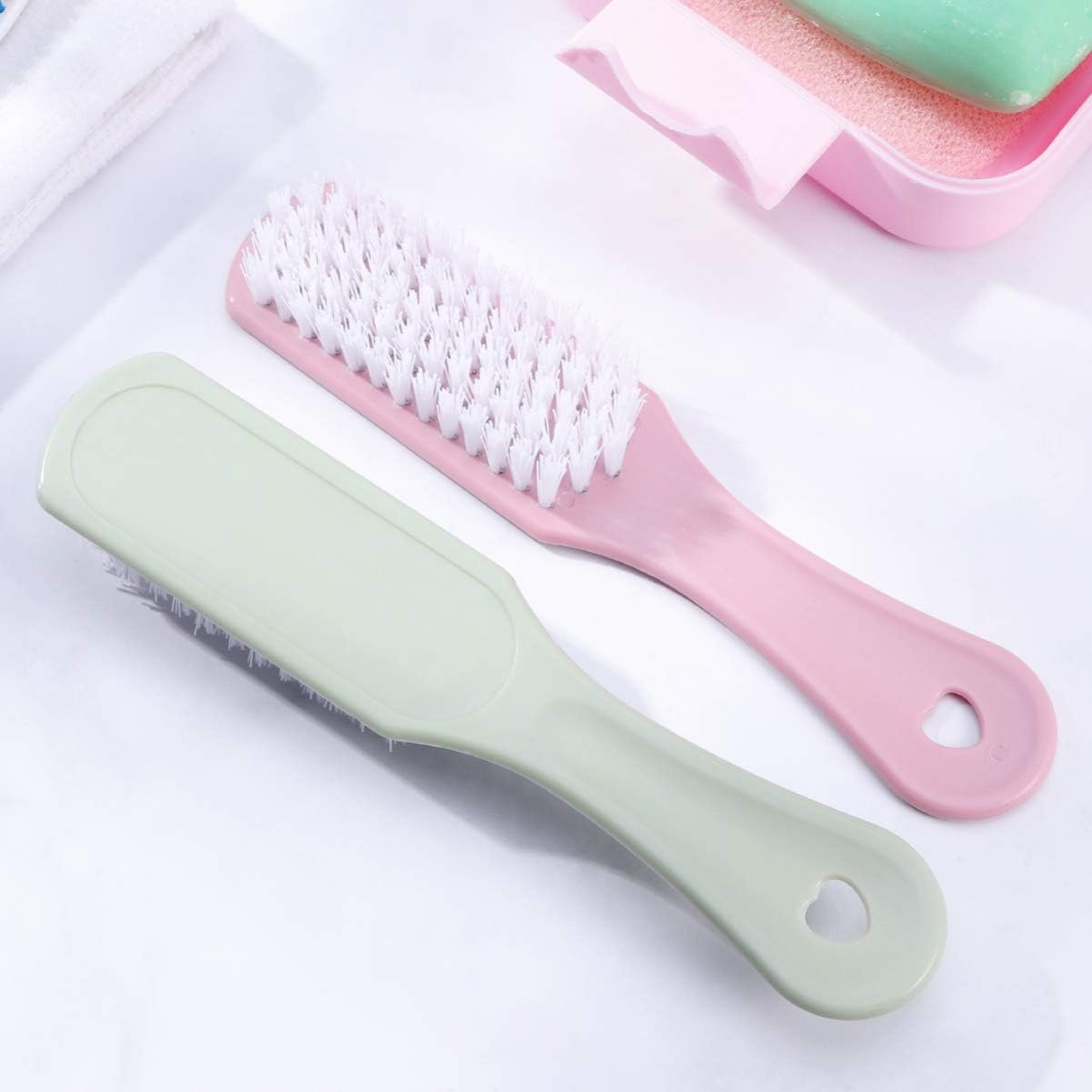 Sneaker Cleaner Sneaker Cleaner 3pcs Scrub Brush Shoes Cleaning Brush with Handle Household Cleaning Tool for Leather Shoes Boot Clothes Nail Fingernail