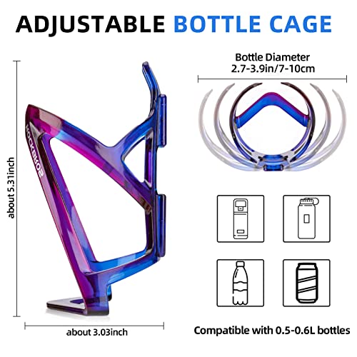 Image of ROCKBROS Bike Water Bottle Holder Ultra-Light Bicycle Bottle Cages with Screws Tool, Universal Bike Cup Holder for Road MTB Mountain Bikes Cycling Accessories(2 Pack)