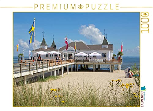 CALVENDO Puzzle Seebrücke, Ahlbeck 1000 Teile Puzzle quer | Lege-Größe cm Foto-Puzzle für glückliche Stunden