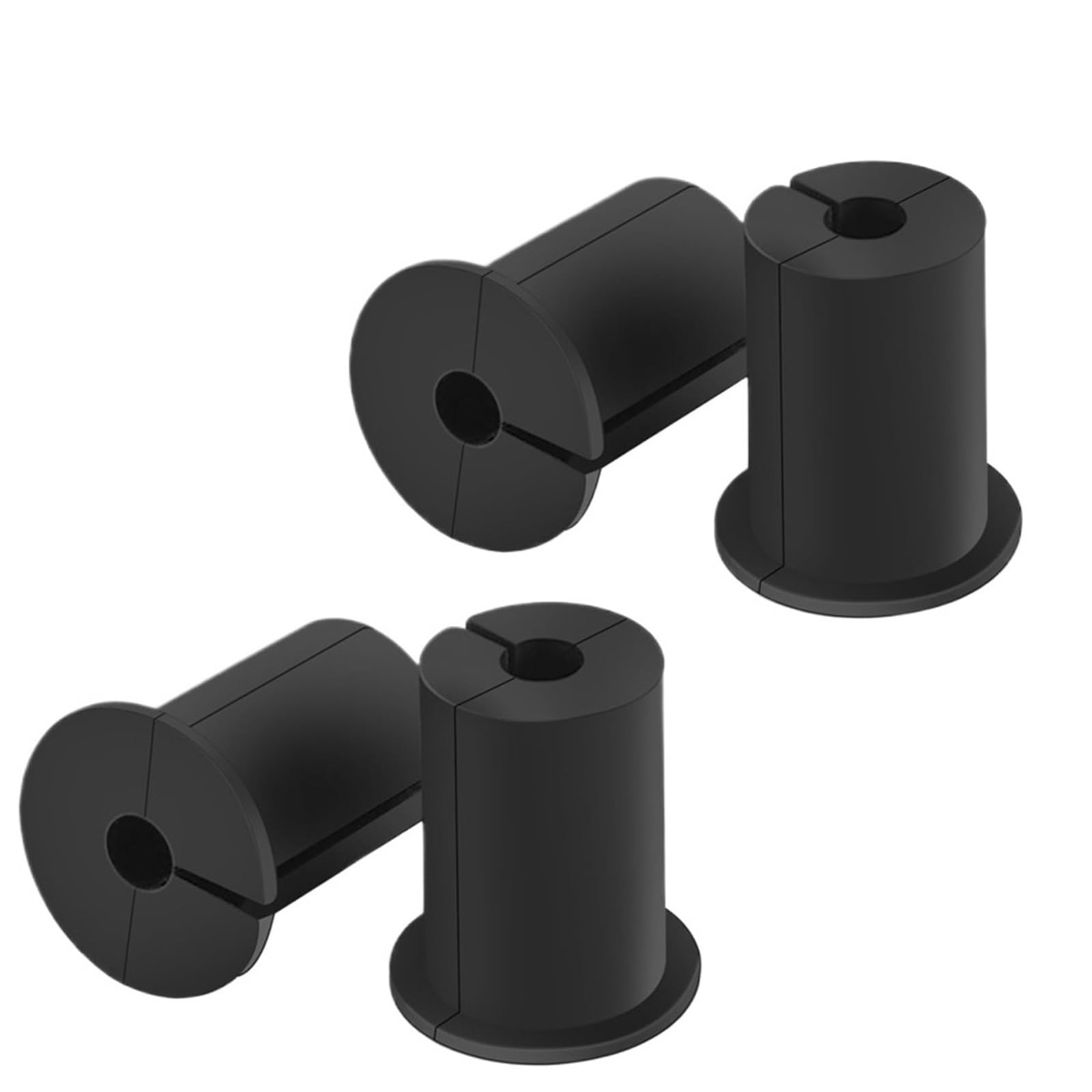 Maryear Black Grommets 24Pcs Cable Routing Kit For 1-Inch Wall Pass Through For Ethernet Organizer Network Wire Holes Grommet(Black)