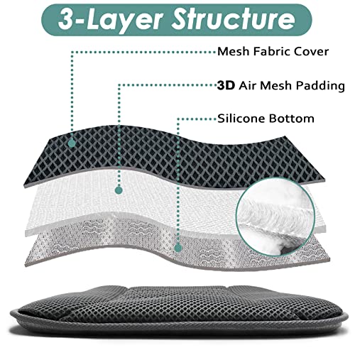 Aeroivi Car Seat Cushion For Driving, Breathable 3D Air Mesh, Non-Slip Bottom, Comfort Car Seat Protector, Car Seat Pad Also Works With Truck & Office Chair Home #TOP3