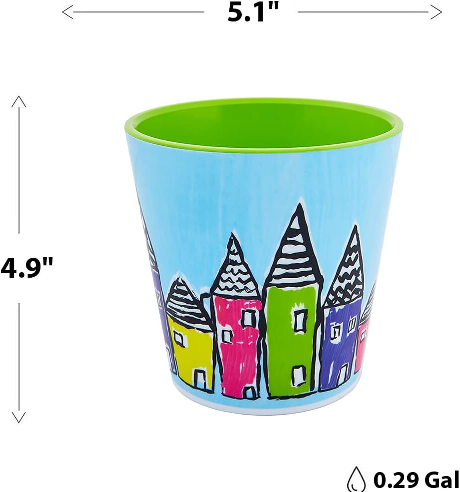 Gardenera ALEANA Planter - Deco - 5.1 Inch Flower Pot in Amsterdam (Set of 3)