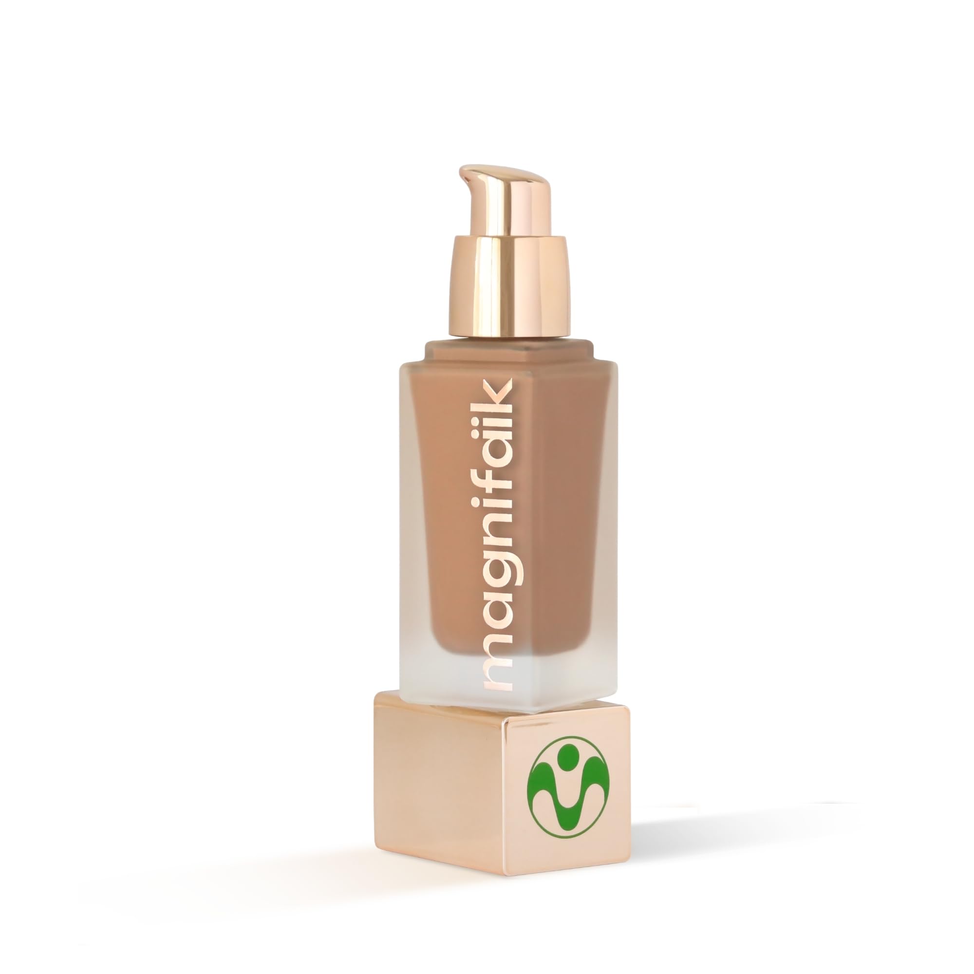 Magnifaïk - Fond de Teint Léger 30 ml - Effet seconde peau naturel - Couvrance légère à moyenne modulable - Texture fraîche légère - 96% ingrédients naturels, vegan - Juste Parfait ! (Teinte 35)