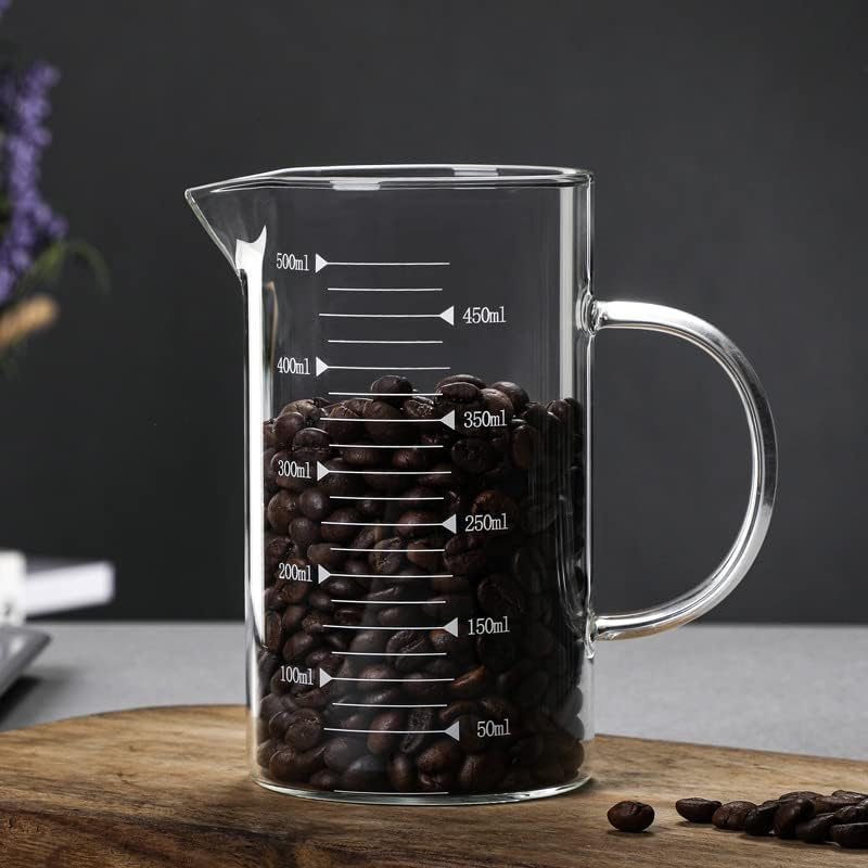 Miniatura 6 de Taza de vidrio, taza medidora de vidrio de borosilicato con tapa, resistente al calor, suministros para bebidas para hotel, restaurante, hogar,