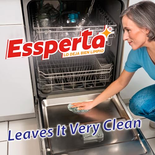 Image of 5 Pcs ESSPERTA Stainless Steel Wool Scrubber,5 Steel Scrubber Wool Pads for Cleaning Dishes, Metal Scrubber Pot Scrubbers Can Clean Iron Pots, Stoves, Barbecue Grills, Wash Sink