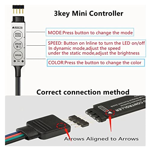 Bandes LED Bluetooth SMD5050 éclairage néon pour décoration pièce - 4