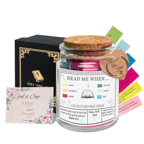 Bible Verse Jar for Women Men Teens Church, Inspirational Read